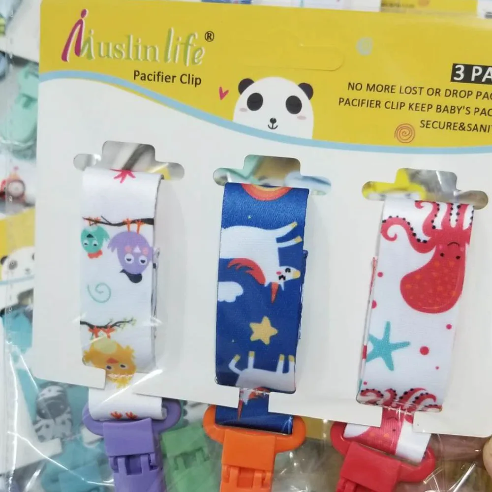 Muslinife, 12 цветов, Детская соска, клипса, цепь, держатель для соски, Para Bebe, Детская соска, клипса, держатель для соски, 3 шт./упаковка
