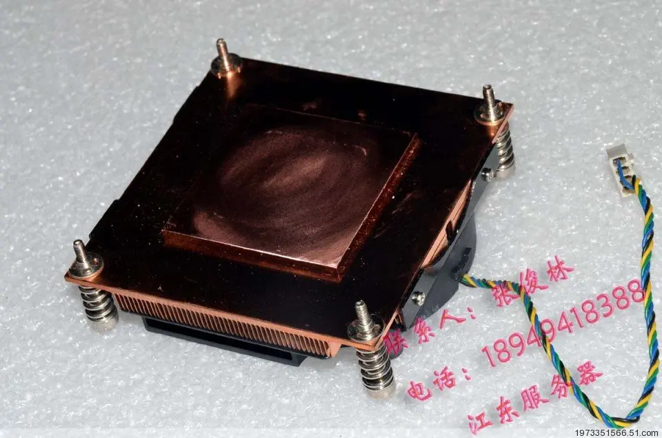 Для COONONG 1U 2U Серверная боковая обдувка 1366pin радиатор + охлаждающий вентилятор