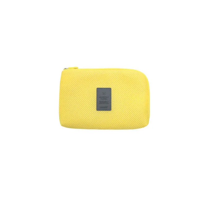 Yellow Не пропустите креативный ударопрочный дорожный цифровой usb-кабель для зарядки, чехол для наушников, косметический Органайзер, аксессуары, сумка - Цвет: Yellow