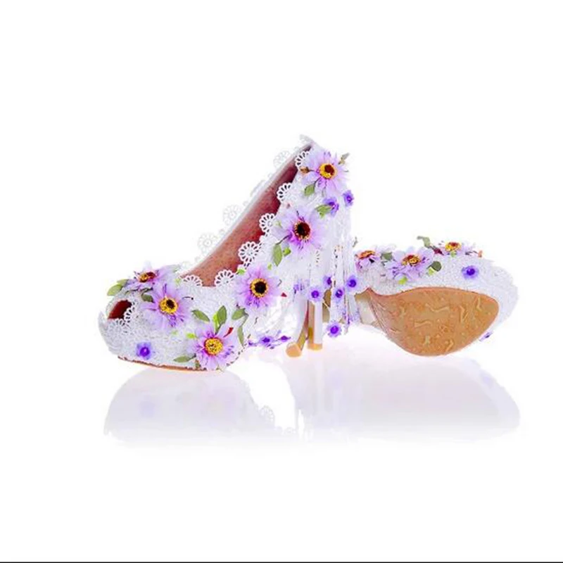 Новейшая дизайнерская модная фиолетовая кружевная Цветочная бахрома для