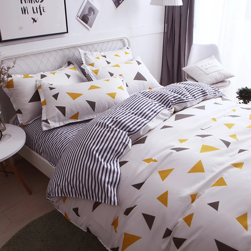 SlowDream Fashion Bedding Set Bedspread+Bed Sheet+Pillowcase 3/4PCS Bed Linen Euro Nordic Style Double Queen Duvet Cover | Дом и сад