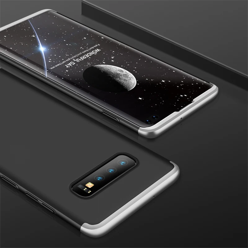 10 шт./лот защита 360 полная ПК жесткая задняя крышка чехол для Samsung S10 S9 plus 5G e A9 A8 A7 M30