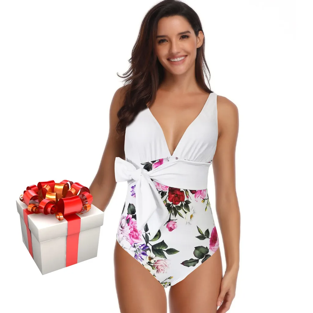 KLV Mother And Daughter Print Sexy One Piece Swimsuit Matching Clothing sexy bikinis women swimwear push up bikini #3 | Женская одежда