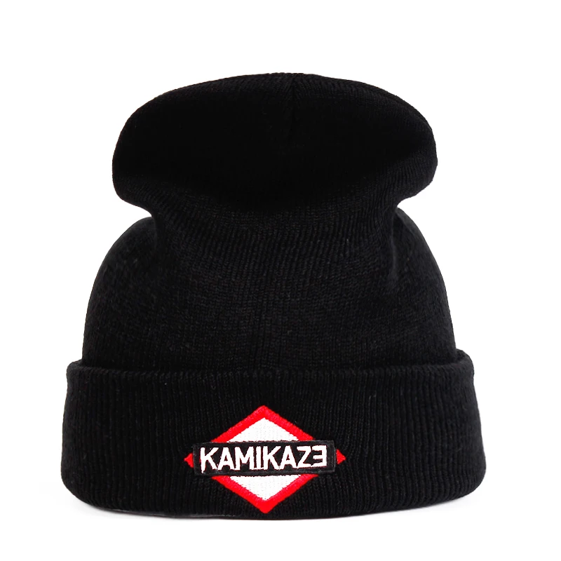 Kamikaze вязаная шапка Eminem Новейший Альбом шапки эластичные бренд KAMIKAZE вышивка бини зимняя теплая Skullies& лыжные шапочки кепки