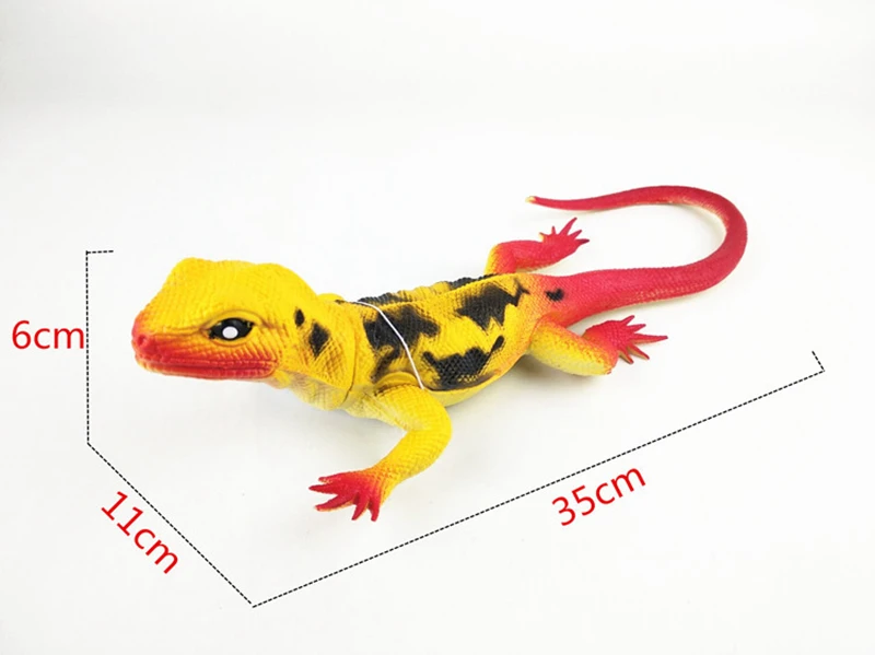 Cute One Piece Figure Lizards Model Toy 35cm Soft Sound Novelty Toys Cartoon Chameleon Actions For Children | Игрушки и хобби