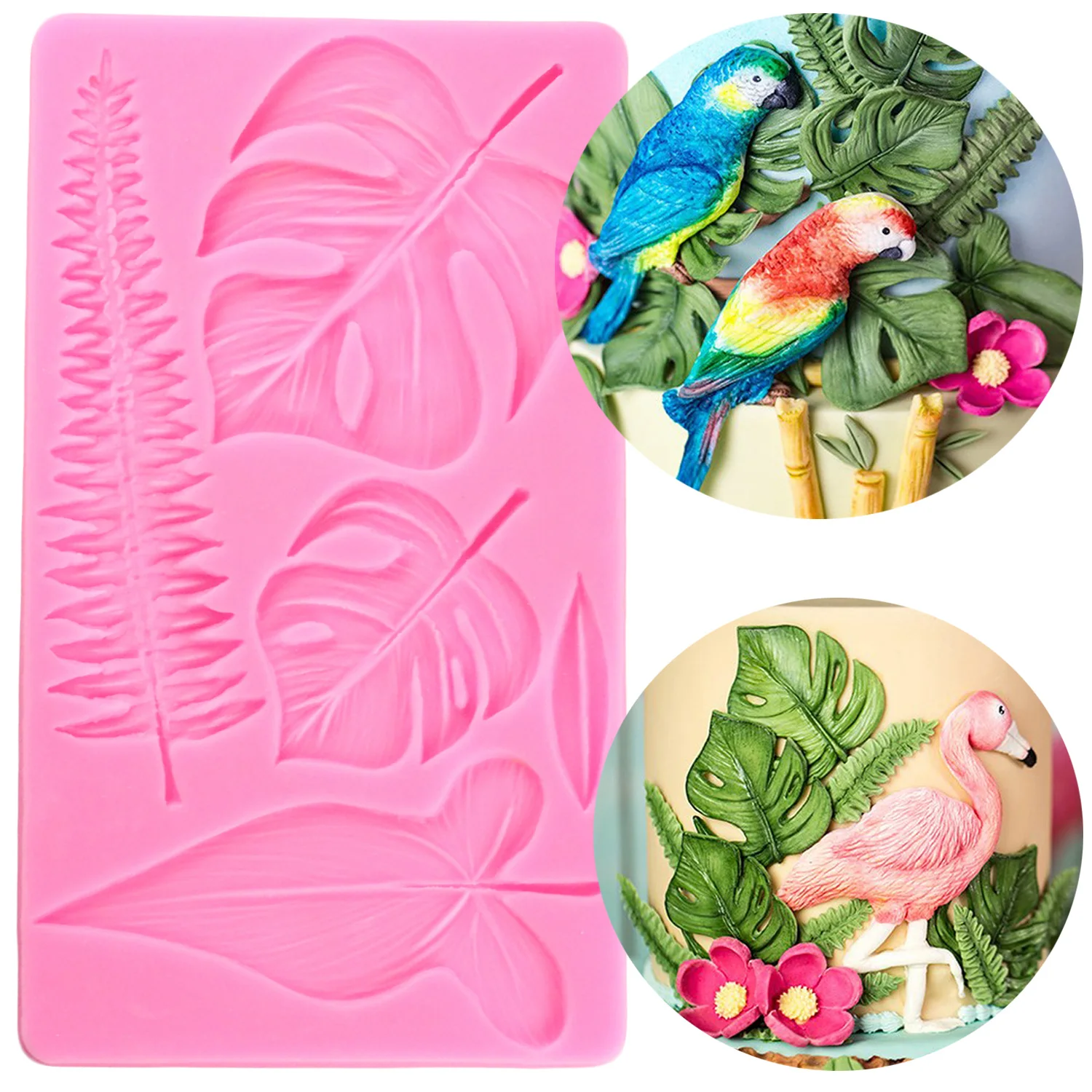 

Turtle Leaf Leaves Silicone Mold Fern Cake Border Fondant Molds DIY Party Cake Decorating Tool Chocolate Gumpaste Candy Moulds