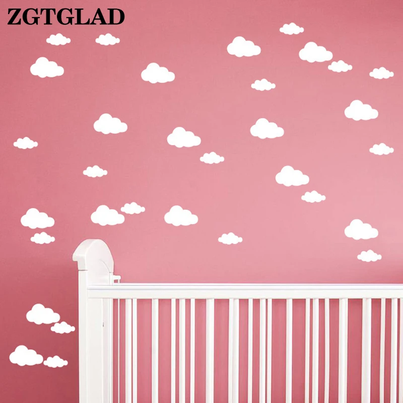 ZGTGLAD 13 шт./компл. мини Наклейка Настенная облака облачное настенное
