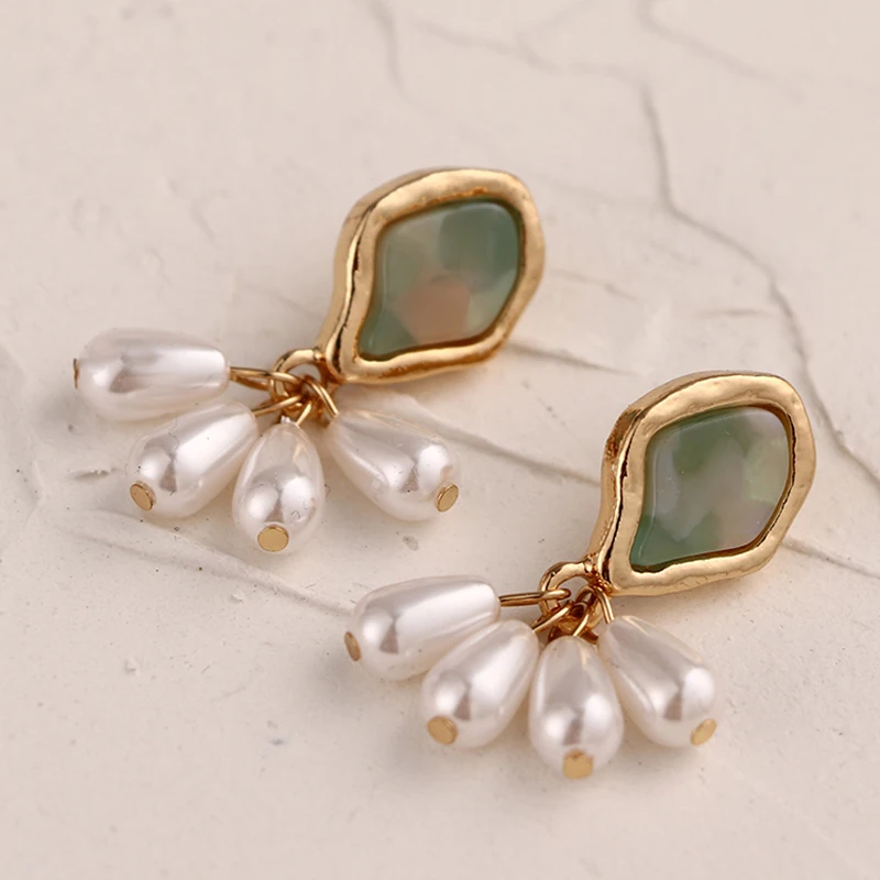 YMYW Романтические элегантные серьги-подвески с искусственным жемчугом и