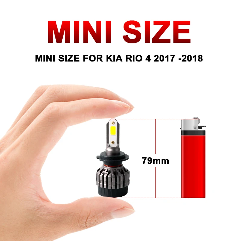 Для Киа Рио 2017-2018 Седан Четвёртого Поколения LED Светодиодные Лампы Головного