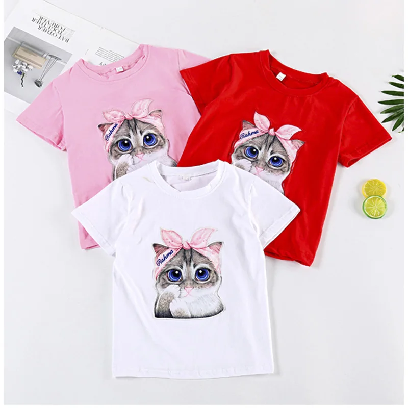 Летняя футболка для девочек малышей рубашка мальчиков топы детей модная детская