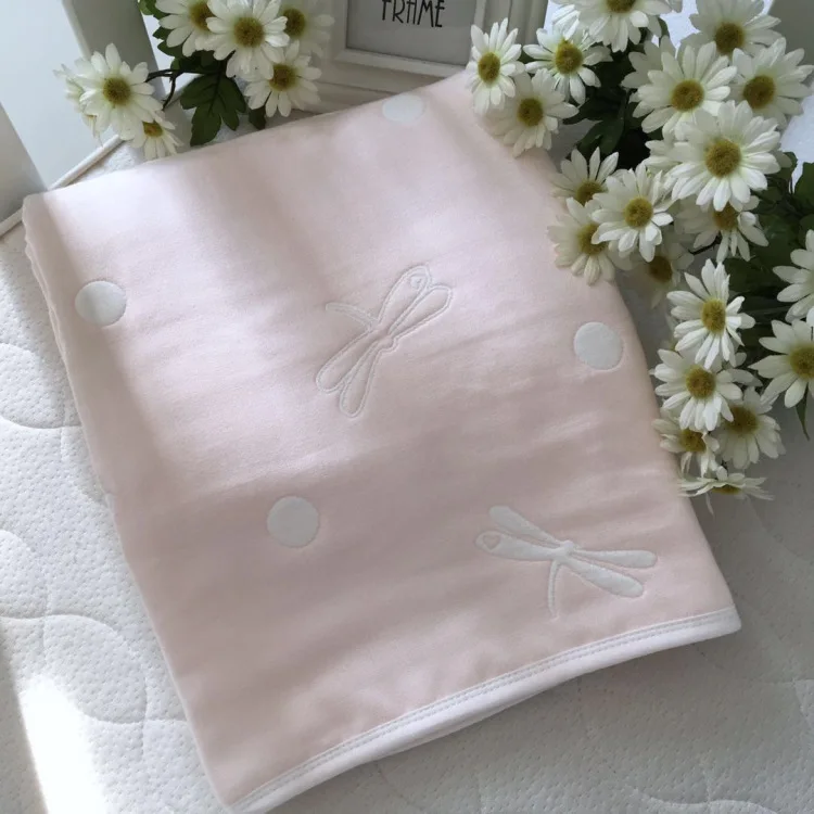 pink dragonfly 6-слойное бальное платье с мультипликацией органическое хлопчатобумажное муслиновое одеяло детские пеленки для новорожденных одеяло коляска крышка ванны Полотенца для получения одеяло - Цвет: pink dragonfly
