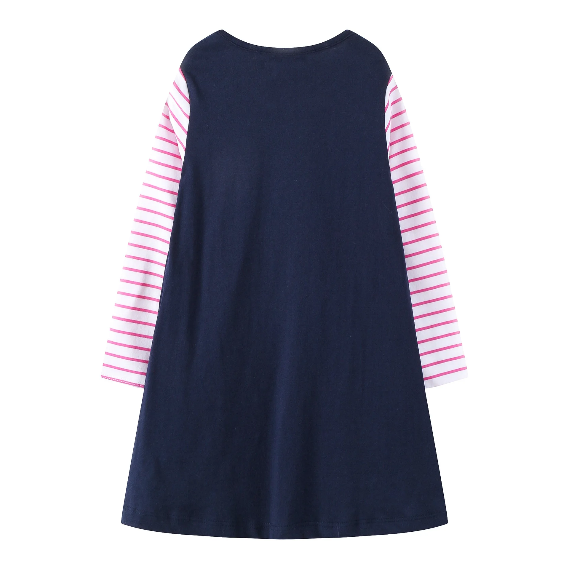 Toddler Girls Cotton Long sleeve Casual Dresses Applique Cartoon Unicorn Dress baby girl clothes 18 months-6 Years | Детская одежда и