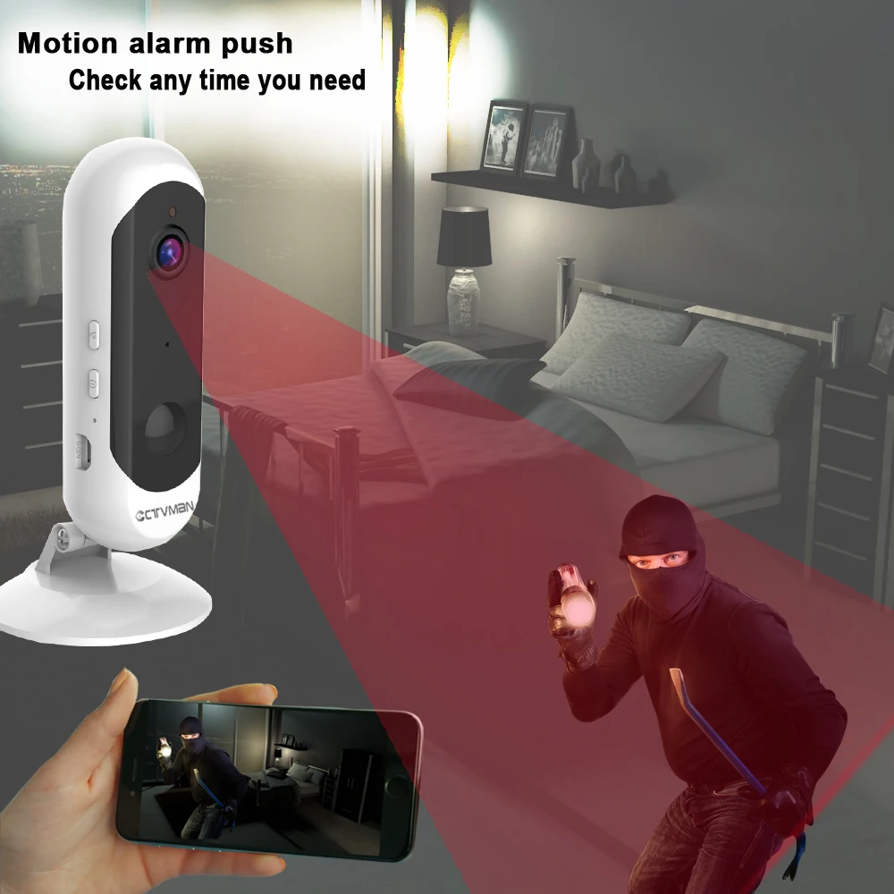 CTVMAN батарея wifi камера безопасности IP 1080 P/720 P интеллектуальная домашняя