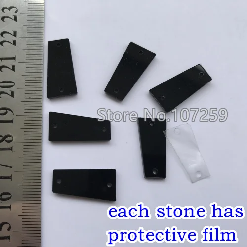 29N 11X22MM TopStone Black Jet Mirror пришивные стразы 30 форм с плоской задней стороной Акриловые Кристаллы пришивные камни для платьев аксессуары для одежды - Цвет: 29N 11X22MM