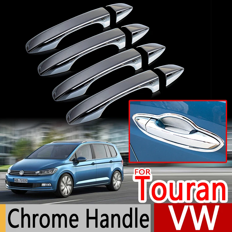 Хромированные Чехлы для ручек VW Touran 2016 комплект отделки 4P Volkswagen New MK2 2017 2018