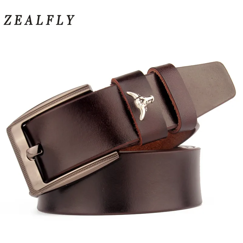 Винтажный Мужской ремень из натуральной кожи для брюк мужской с пряжкой на