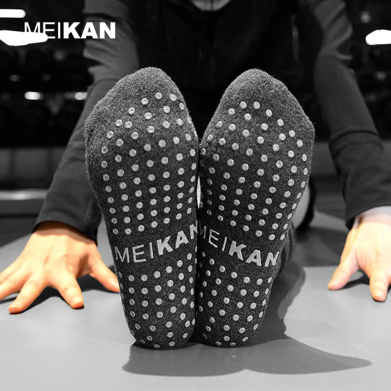 MKYG1808 MEIKANG Brand Women Long Tube Yoga Socks With Strap Ant-Skid Wear-Resistant High-Quality Dance Pilates Floor Socks