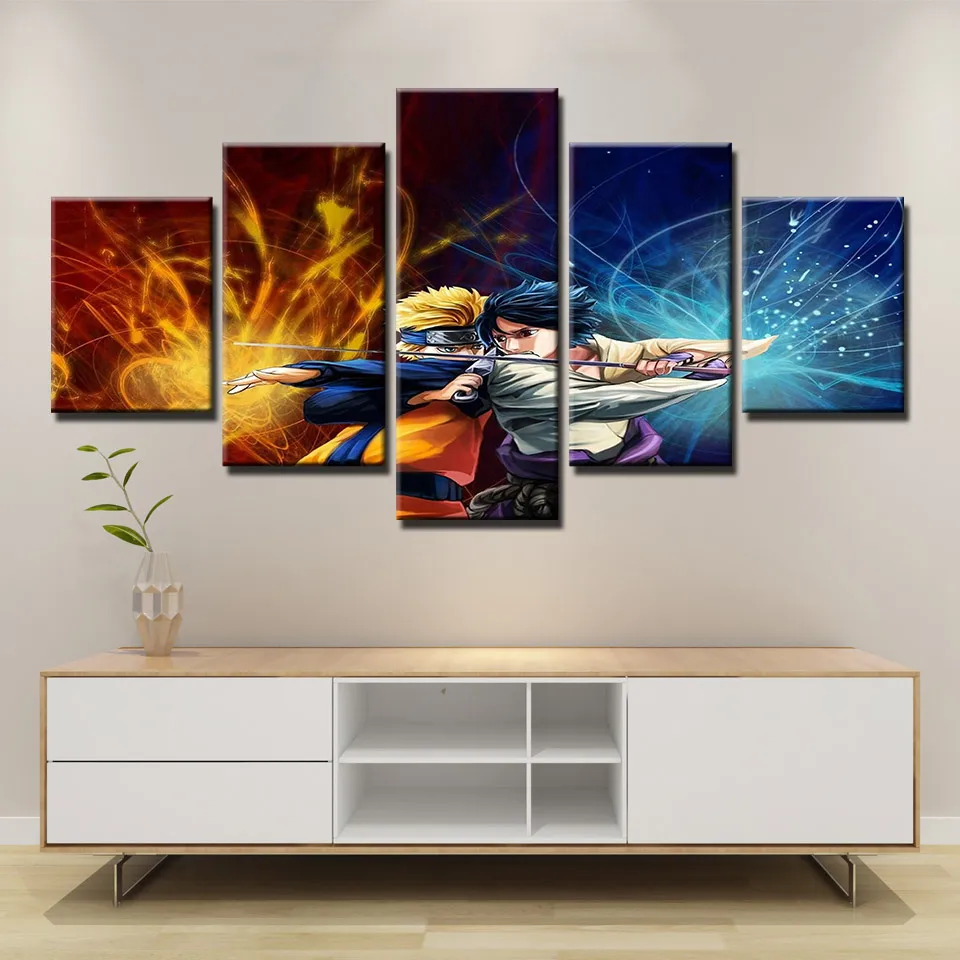 Картина на стену artsail 5 панелей японское аниме комикс постер картина печать Декор