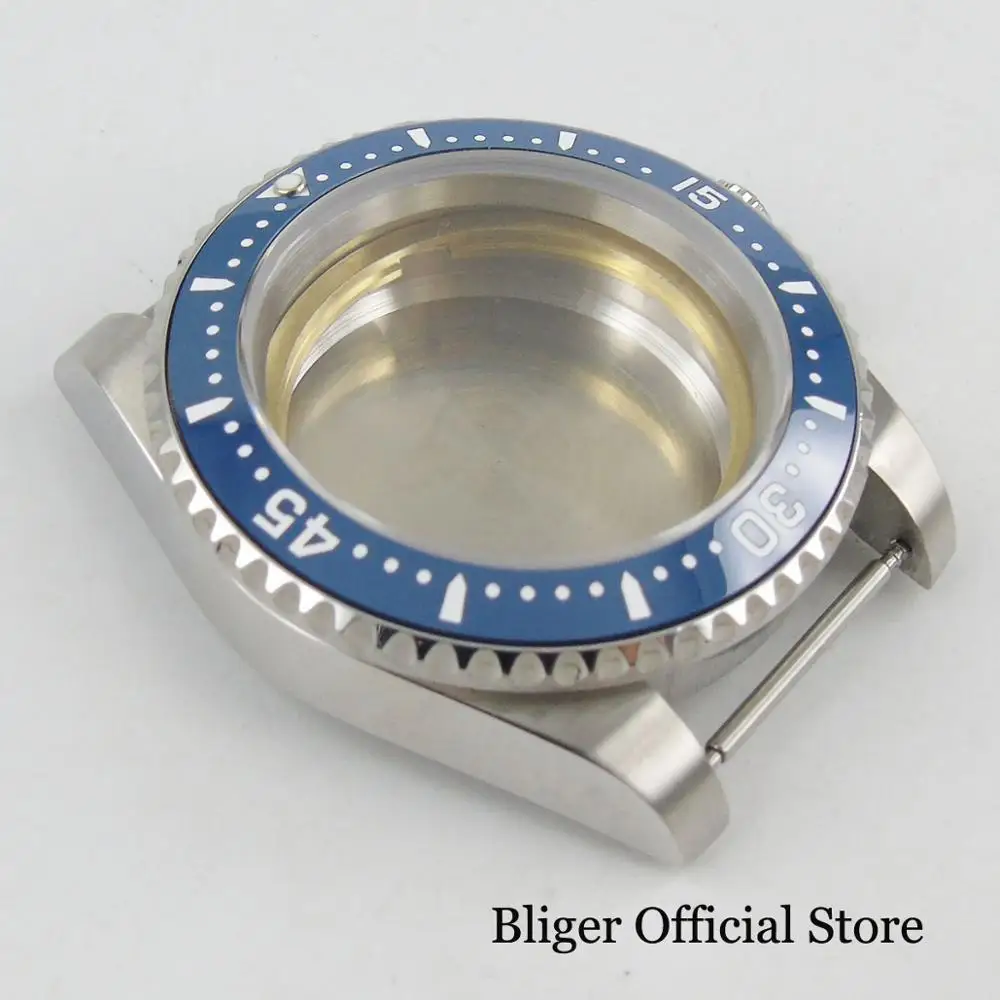 Чехол для часов Fit ETA 2836 с автоматическим механизмом и синим безелем сапфировым