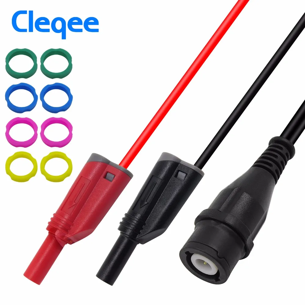 Cleqee P1204 BNC штекер к 4 мм безопасность укладки Банановый коаксиальный