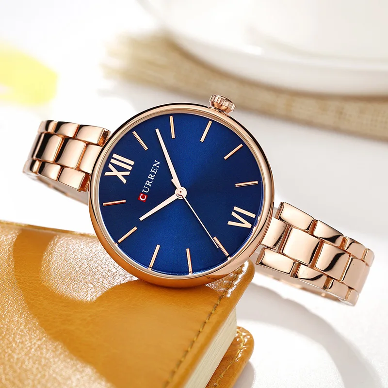 curren 2019 watch women top brand luxury wristwatches ladies reloj mujer gift relogio feminino fashion rose glod clock hot 2019 free global shipping