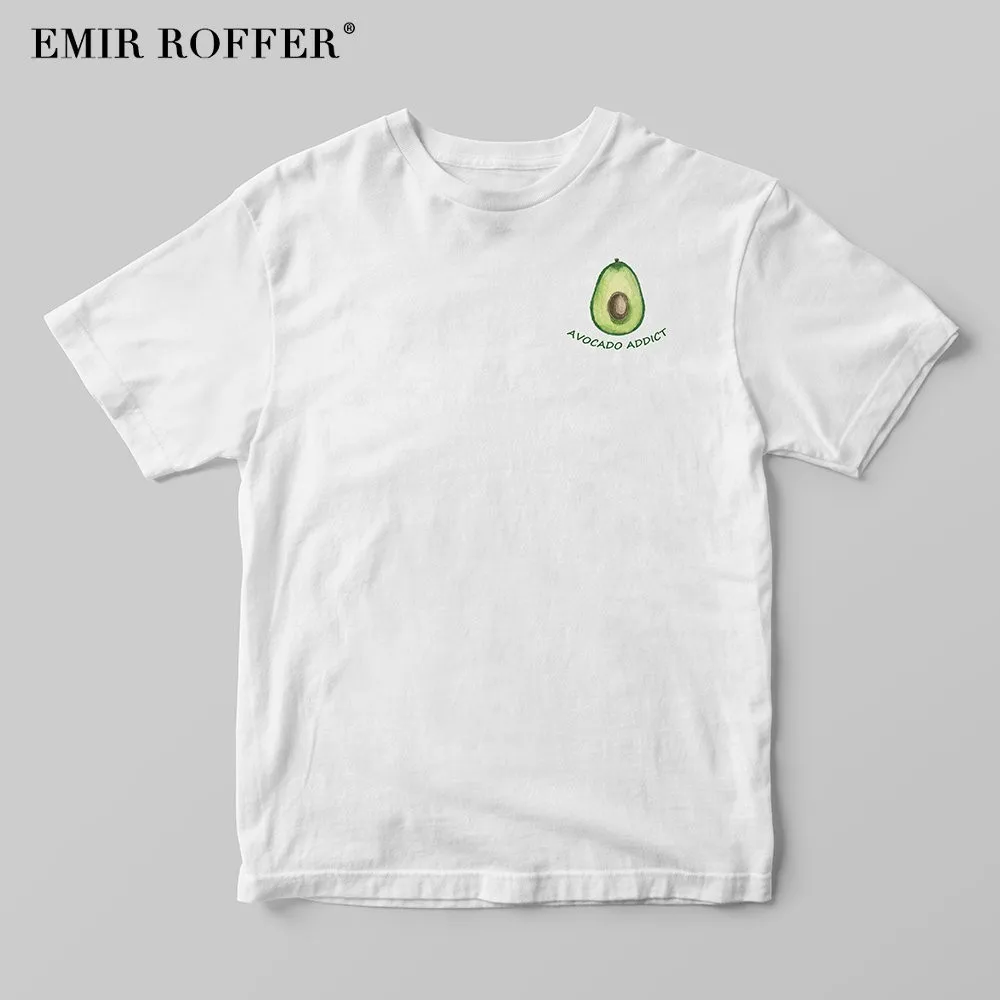 EMIR ROFFER Футболка с принтом авокадо Женская хлопковая белая забавная футболка