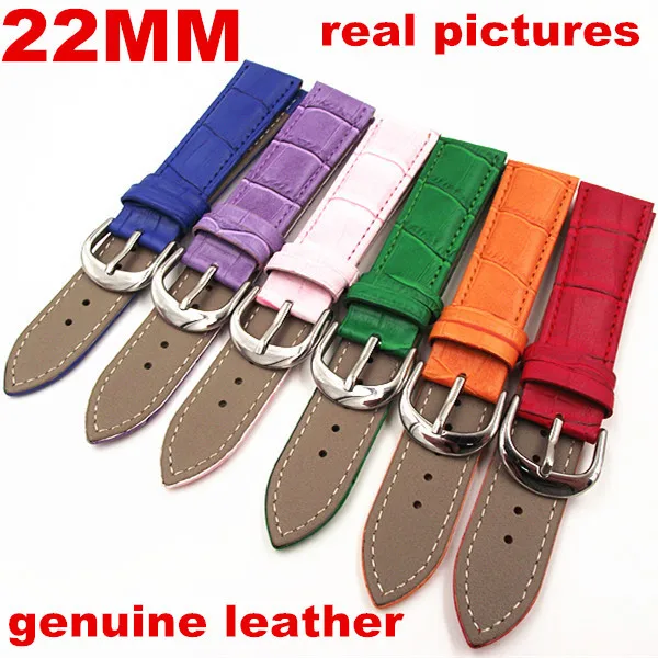 Оптовая продажа 10 шт./лот 22 мм Высококачественный ремешок из натуральной кожи для
