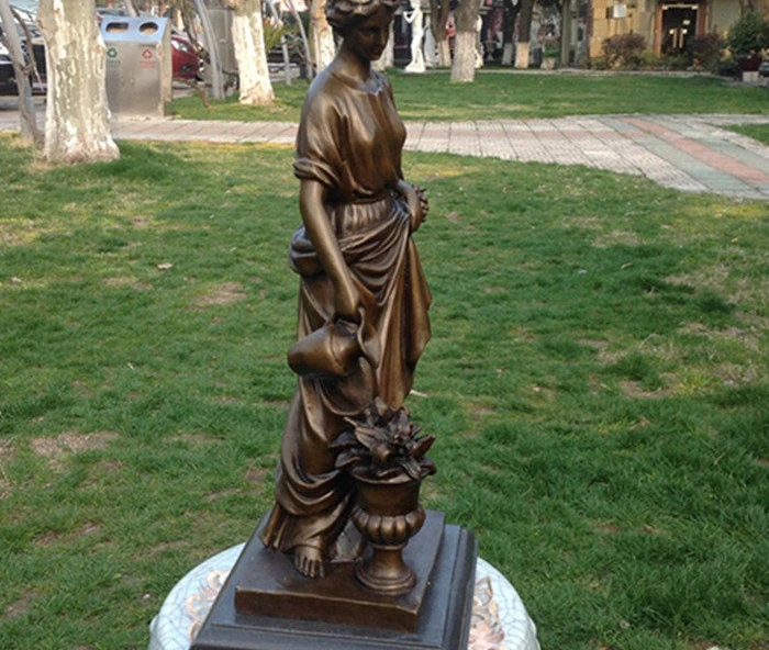 Скульптура в стиле арт деко бронзовая статуя богини урожая|Статуи и скульптуры| |