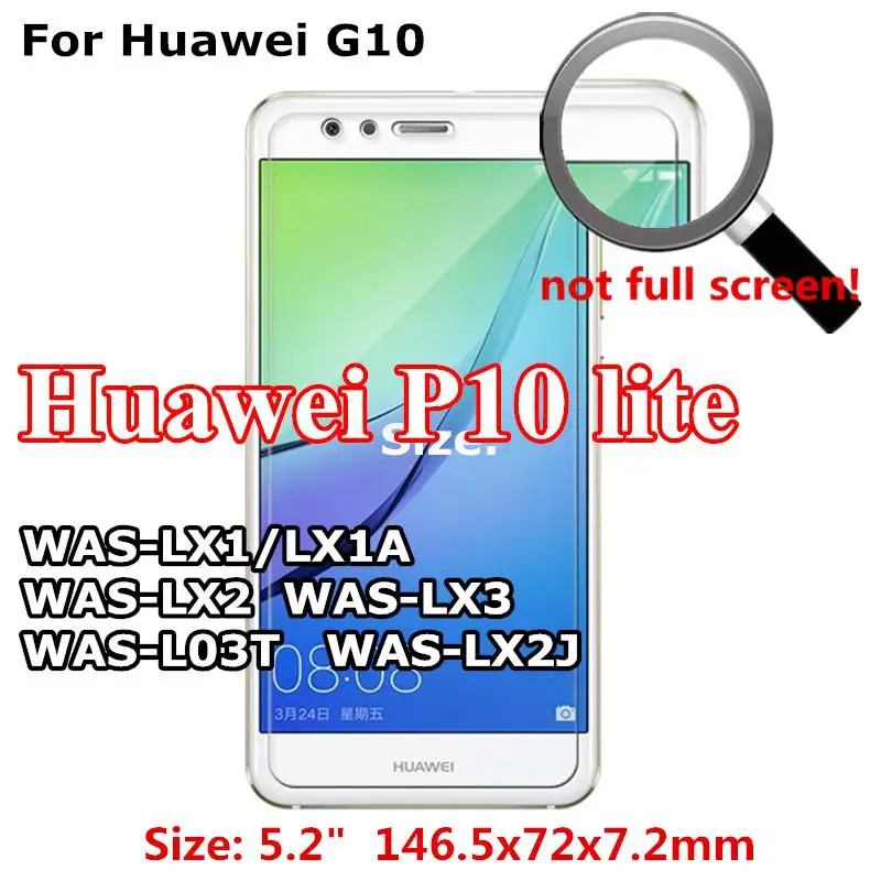 100 шт. 2.5D 0,3 мм закаленное Стекло для huawei P30 pro P9 P8 P10 lite телефон компактный Honor 7A 7X 8X 6A 6X9 8 прозрачная стеклянная пленка - Цвет: Huawei P10 Lite