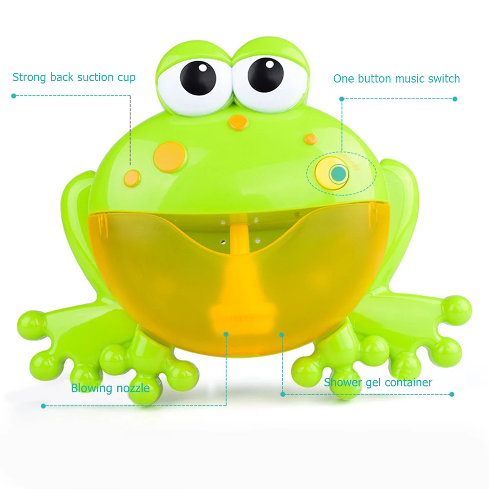 Baby Big Frogs Automatic Bubble Maker Blower Toy Music Bathtub Soap Machine kids bath toys Toys | Игрушки и хобби