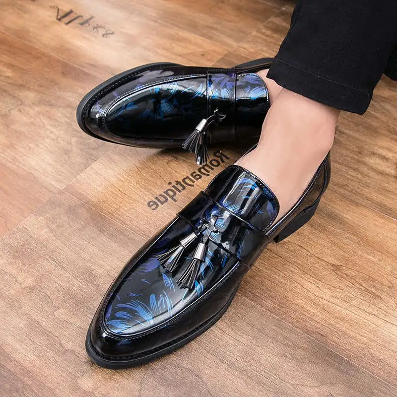 Туфли мужские из лакированной кожи блестящие классические туфли оксфорды