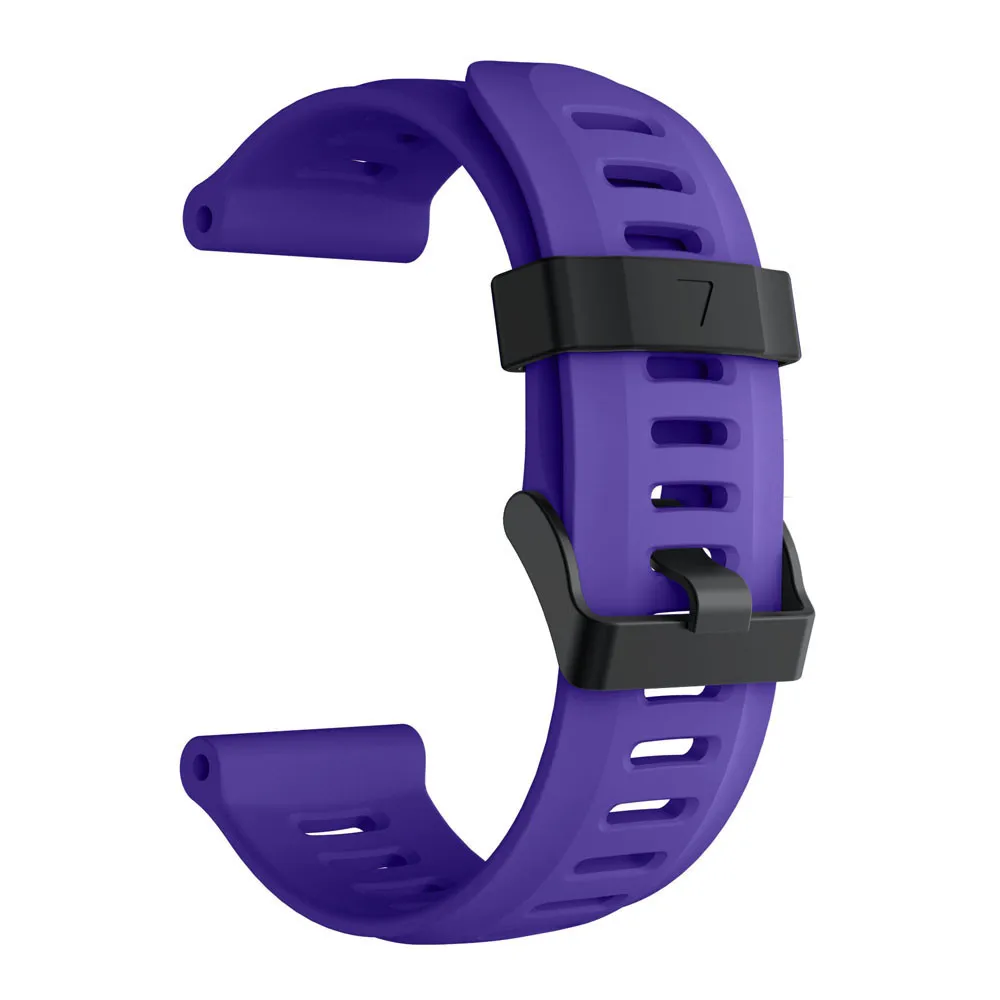 Purple Мягкий силиконовый сменный спортивный ремешок для часов для Garmin Fenix 3 Ремень Металлические наручные часы Браслет замена#15 - Цвет: Purple