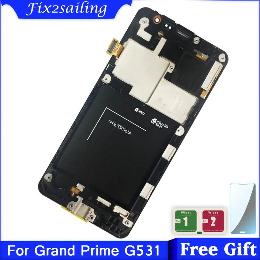 ЖК-дисплей для Samsung Galaxy Grand Prime G531H G531F G531 G531FZ сенсорный экран дигитайзер с рамкой |