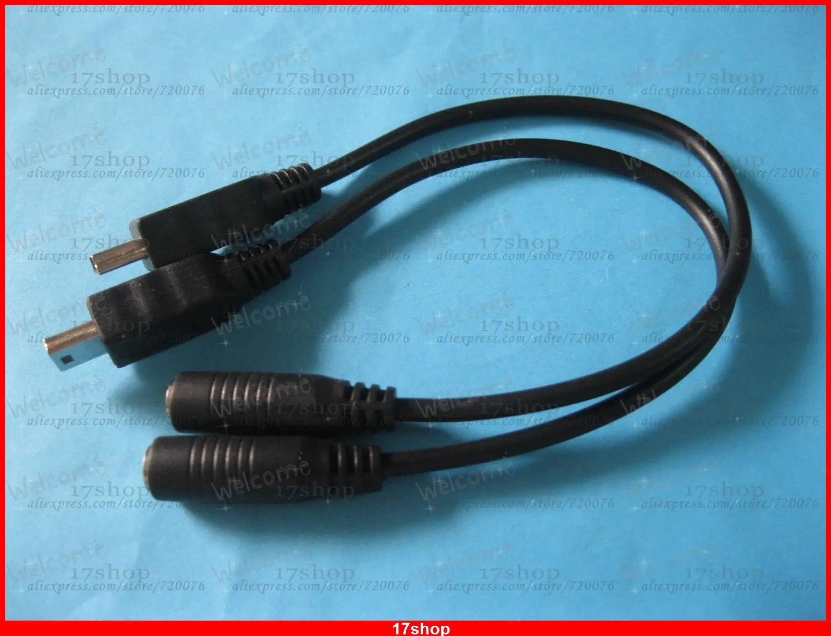 2 шт. разъем питания постоянного тока 3 5x1 35 мм к USB мини 5 контактный Штекерный