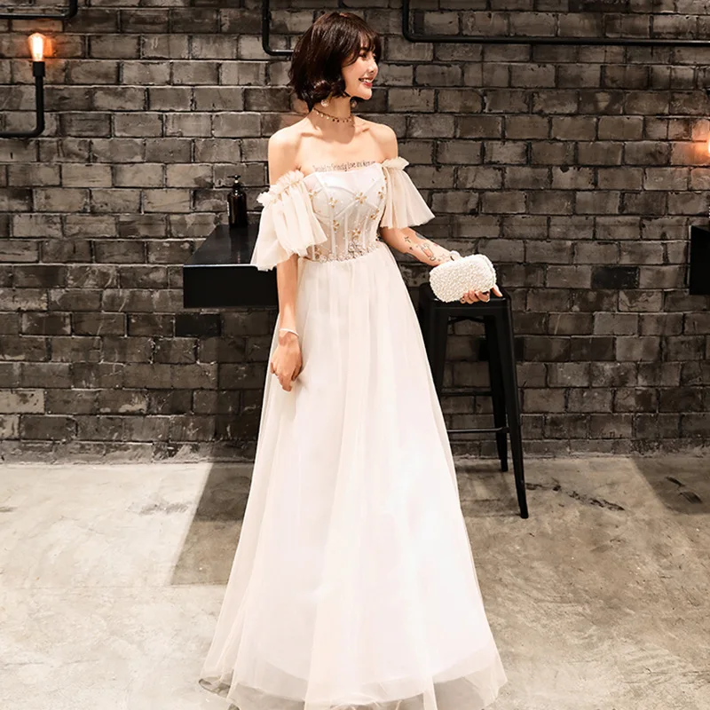 Платье с открытыми плечами сексуальное тонкая сеть пряжа полная длина платье в