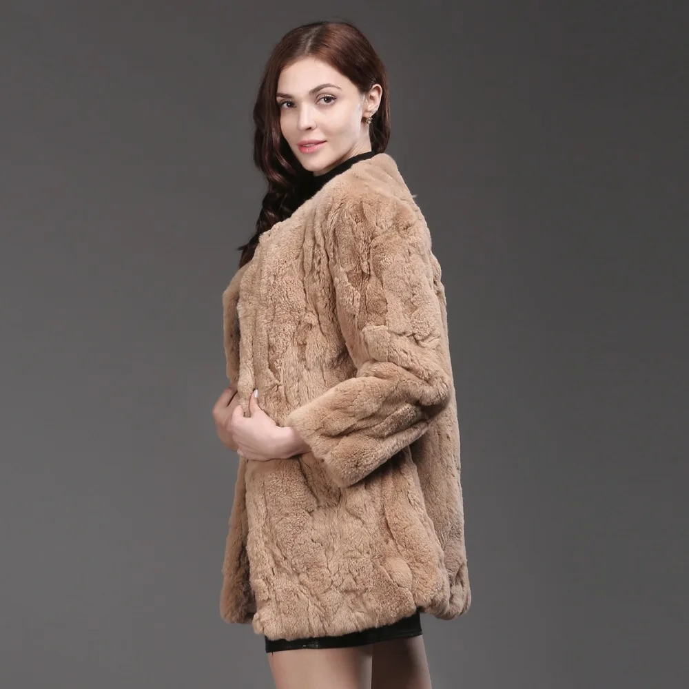 2021 натуральная Шуба из кролика Рекс Настоящий мех куртка женские зимние ботинки