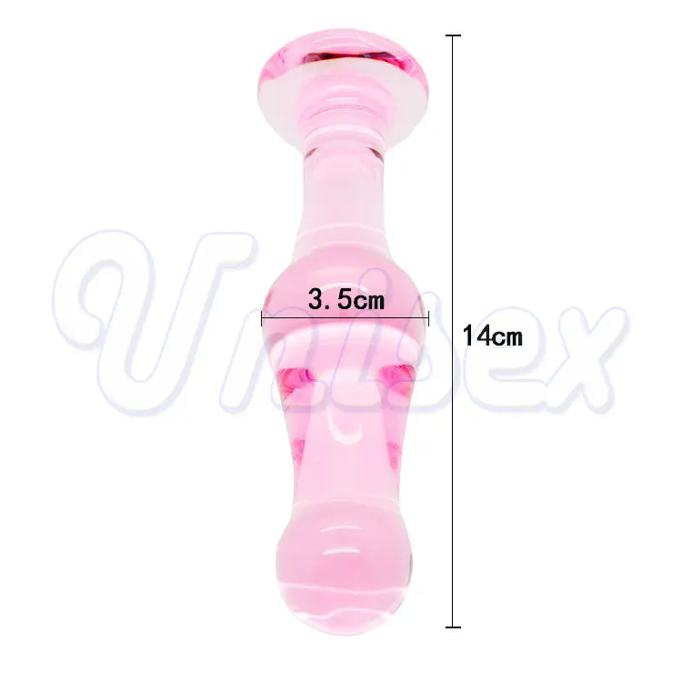 Розовый кристалл Стекло Анальная пробка и вагинальные игрушки для занятий