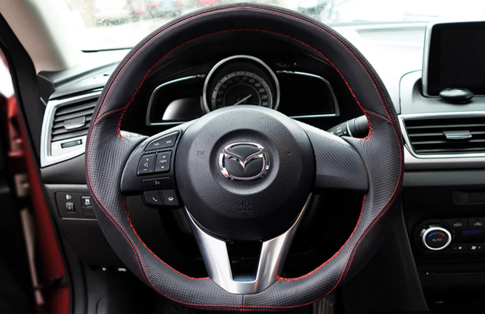 Автомобильный верный чехол рулевого колеса автомобиля для mazda 6 gh gj CX-5 3 bk CX-3 рулевое колесо автомобильные аксессуары