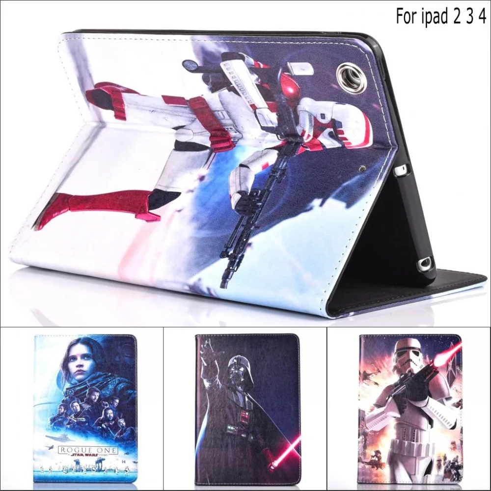 Для Ipad 3 4 фильма случае Rogue One A Star Wars PU кожаный чехол подставка для Apple 2 Экран