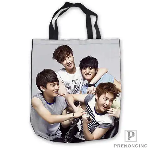 Пользовательские холст EXO ToteBags ручная хозяйственная сумка Повседневная пляжная