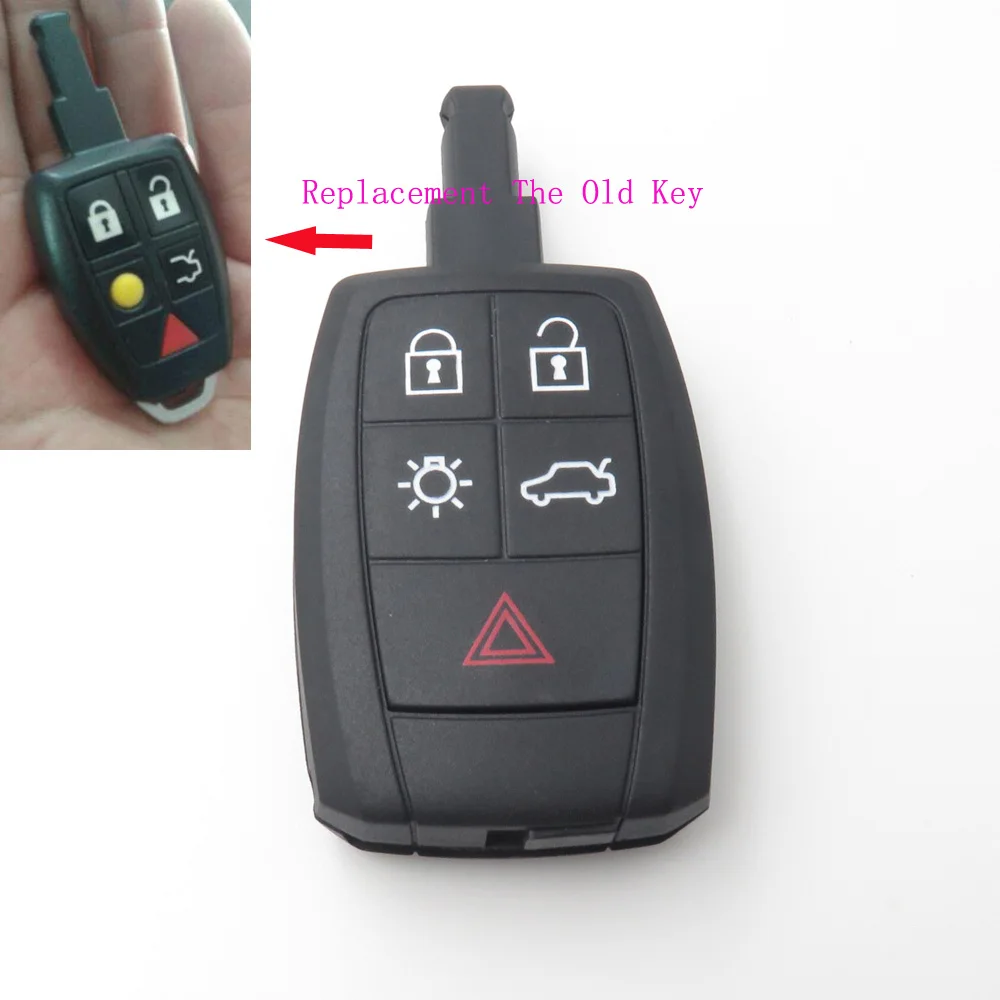 Чехол для автомобильного ключа Volvo C30 C70 S40 V50 5 кнопок новая Замена пульт