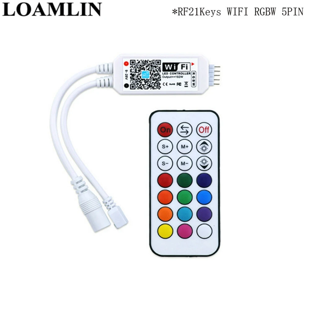 DC5 28V мини WIFI RGB/RGBW/RGBWW Светодиодная лента контроллер музыки от Amazon Alexa Google Home Phone