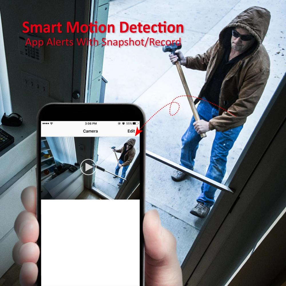 Einnov 4CH 1080P 2MP HD Беспроводная NVR Wi-Fi камера для домашней безопасности CCTV Wifi ip-камера