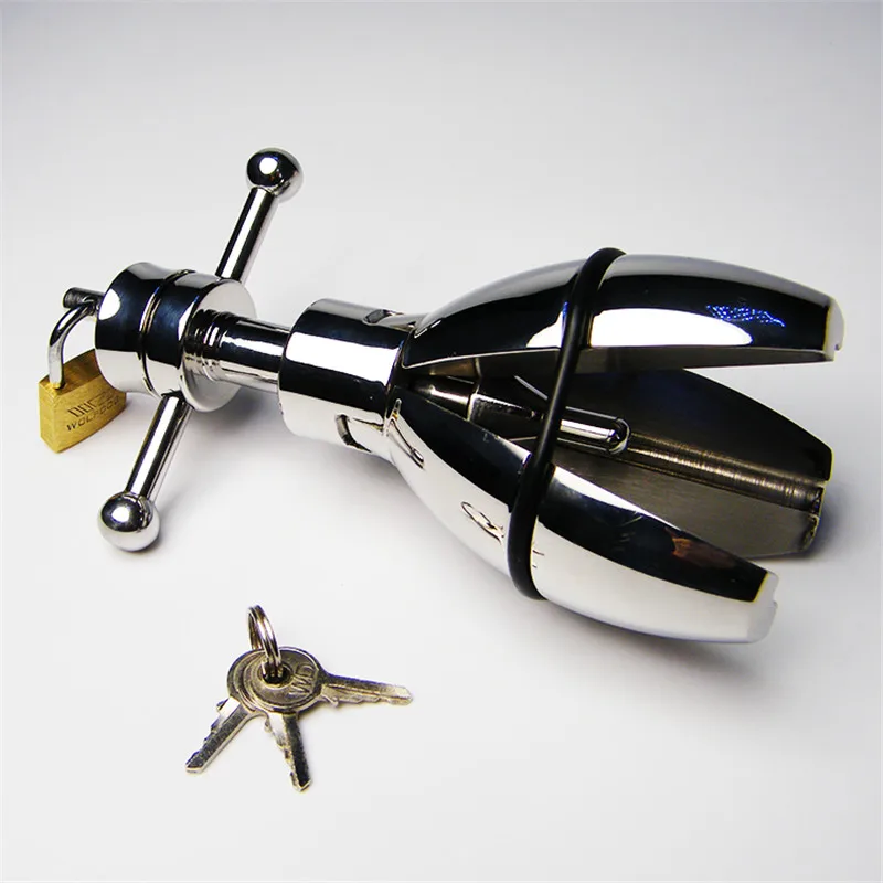 Anal Stretching open tool Adult SEX Toy Stainless Steel Plug With Lock Expanding Ass Appliance Sex Drop shipping | Красота и здоровье