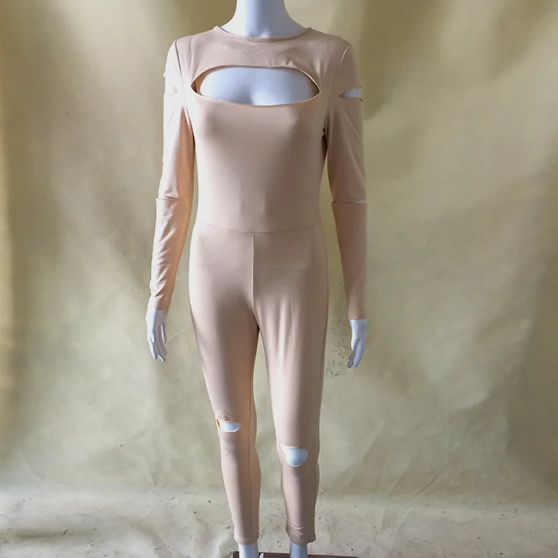 2019 г. Весенние пикантные выдалбливают женский комбинезон с длинным рукавом