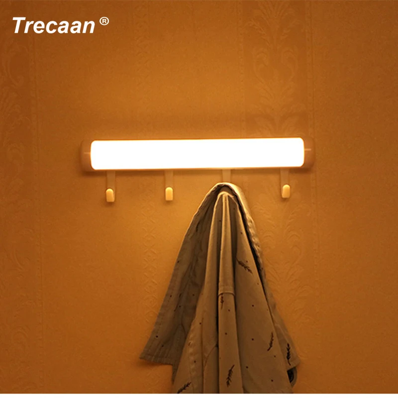 

22CM PIR Motion sensor Led cabinet lamp with Hook Portable Night Lamp Battery powered lighting for Cupboard,Stairs,Bedroom