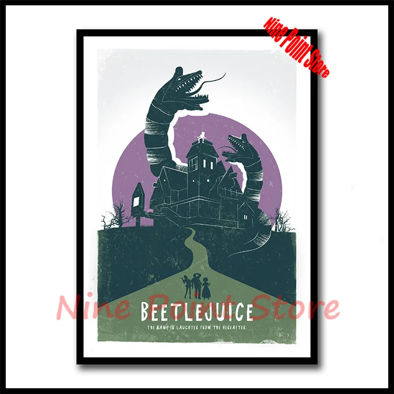Classic horror film Beetlejuice Coated paper Poster Home Wall Decor Paingting Sticker Bar Children Room 42*30cm | Дом и сад
