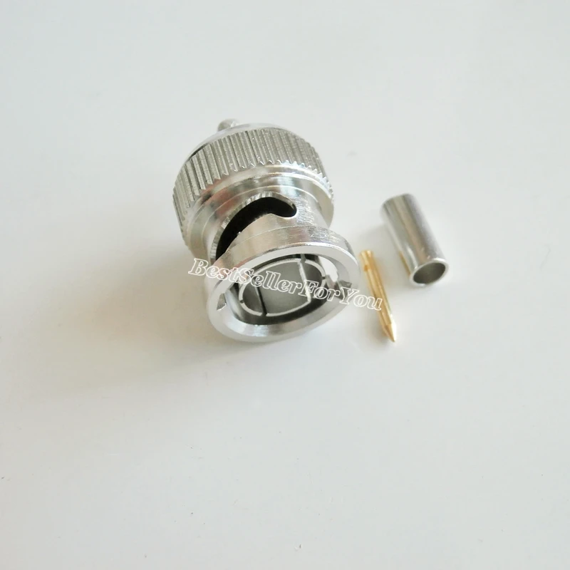 

BNC male plug Straight crimp for RG179 RG174 RG316 cable RF Coax connector 75ohm