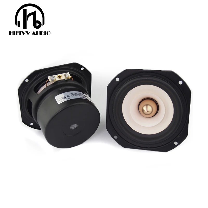 Hi Fi аудио 4 дюймовый квадратный Полнодиапазонный динамик бумажный конус
