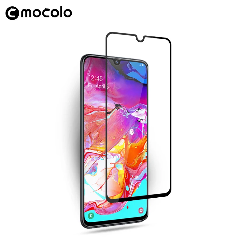 Защитная пленка Mocolo для Samsung A70 полностью склеенное закаленное стекло с полным